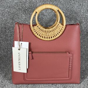Antik Kraft Dusty Rose Anthropologie Women's Handbag Purse Bag in a Bag NWT